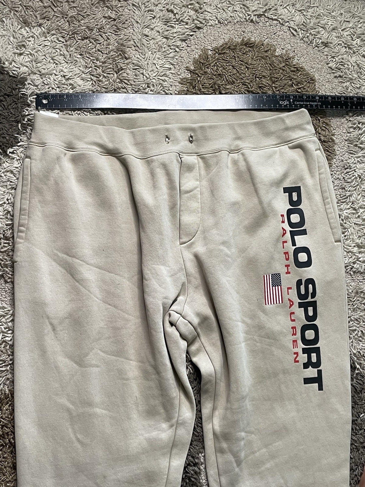 PONY Polo Ralph Lauren RL Polo Sport Felpa Full Zip Felpa con Cappuccio Uomo 2XL Cachi