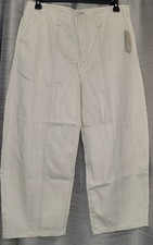 Universal Thread Ecru Beige Denim Wide Leg Relaxed Jeans Pants Womens 12 NWT