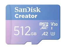 SanDisk Extreme microSD SD/s Creator Micro SD 512GB SDSQXAV-512G-GN6MS