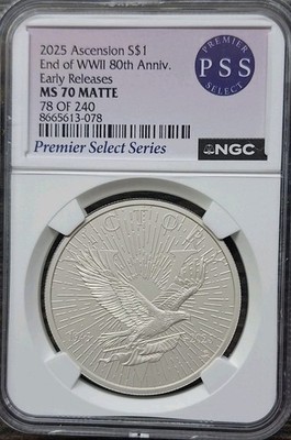 2025 Ascension End of WW11 Early Release MS 70 Matte #78 Of 240