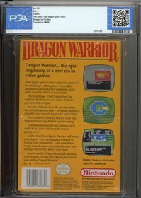 Dragon Warrior NES Nintendo Sealed Graded PSA 8.0 Seal A+