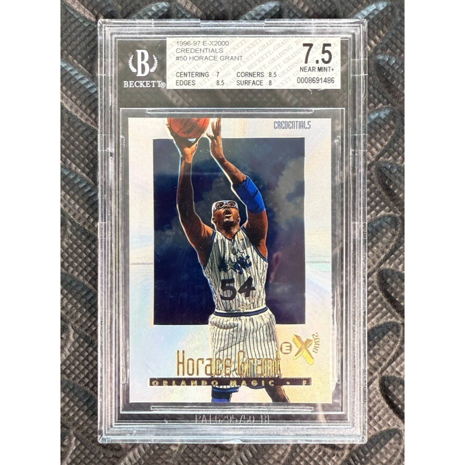 Horace Grant 1996-97 EX2000 #50 Credentials /499 Orlando Magic BGS 7.5 ORL Magic