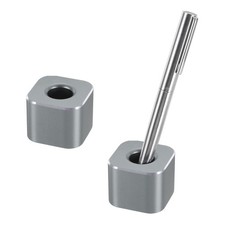 2 Pcs Aluminum Single Pen Stand Holder Pen Holder Base for Home Office, Grey