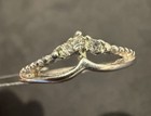sterling silver chevron crown ring set with cubic zirconia — photo 1