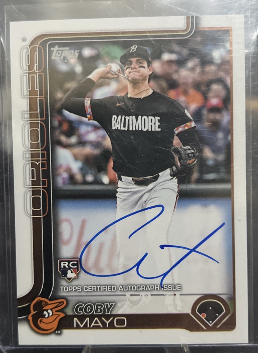 Coby Mayo 2025 Topps Flagship RC Auto Real One