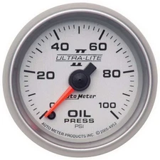 Autometer 4953 Ultra-Lite II Oil Pressure Gauge 2-1/16" 100 PSI Digital Stepper