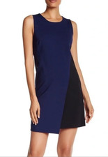 NEW $348 Diane von Furstenberg Livvy Asymmetric Colorblock Dress  – 8
