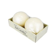 4 Inch Pale Ivory Ball Candles 4",