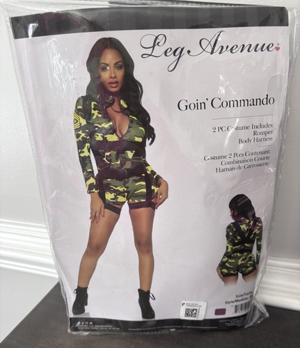 Leg Avenue women's Goin' Commando Army Camo Halloween Costume Size Small