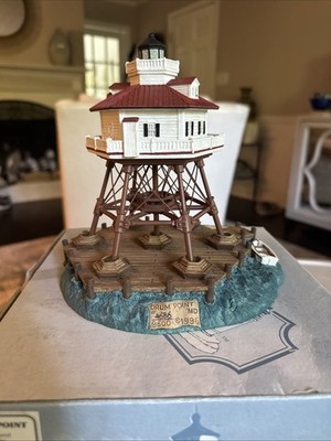 Harbour Lights Drum Point Maryland #180 Signed With Original Box