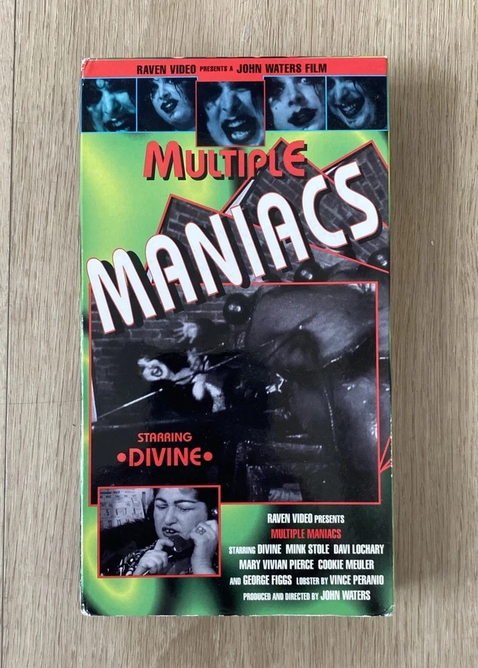 Multiple Maniacs VHS – Raven Video/John Waters/Starring Divine/Cult Classic Foto 2 de 4