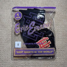 Eric Emanuel Men's Black Mesh Basketball Athletic Shorts Drawstring Size S