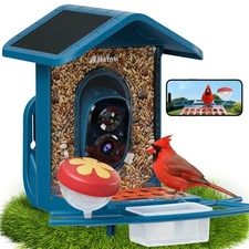 Smart Bird Feeder with Camera, AI Identify Birds, 2.4GHz/5GHz, Solar Powered,...