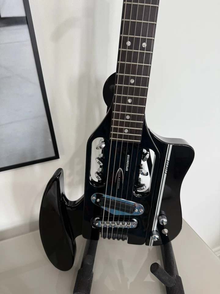 Traveler Speedster Hot Rod V2 Electric Travel Guitar - Gloss Black - Image 2 of 4