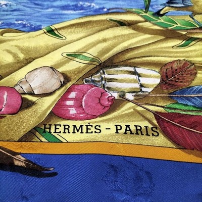 Hermes Carre 90 Silk Scarf Christopher Columbus Blue Rare | eBay