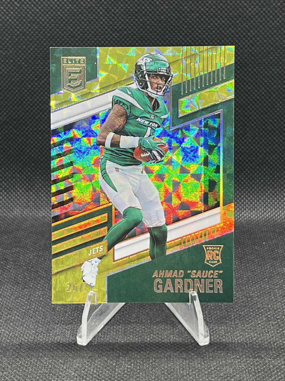 2022 Panini Donruss Elite - Ahmad "Sauce" Gardner #142 Green /75 (RC) AA