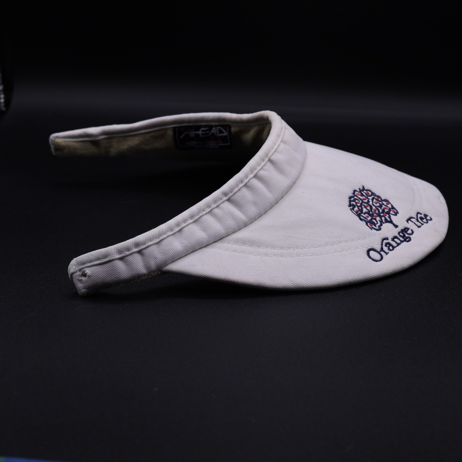 Orange Tree Visor Hat Cap Strap Back White Baseba… - image 4
