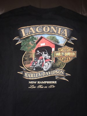 Harley Davidson 2013 Laconia NH T Shirt XL | eBay