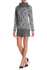 Papillon Women’s Turtleneck Sweater Mini Dress  Size M Black