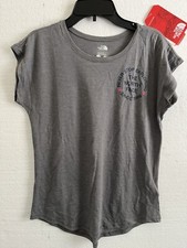 The North Face Girl  s Triblend Scoop Neck Tee Shirt Gray Size M NWT
