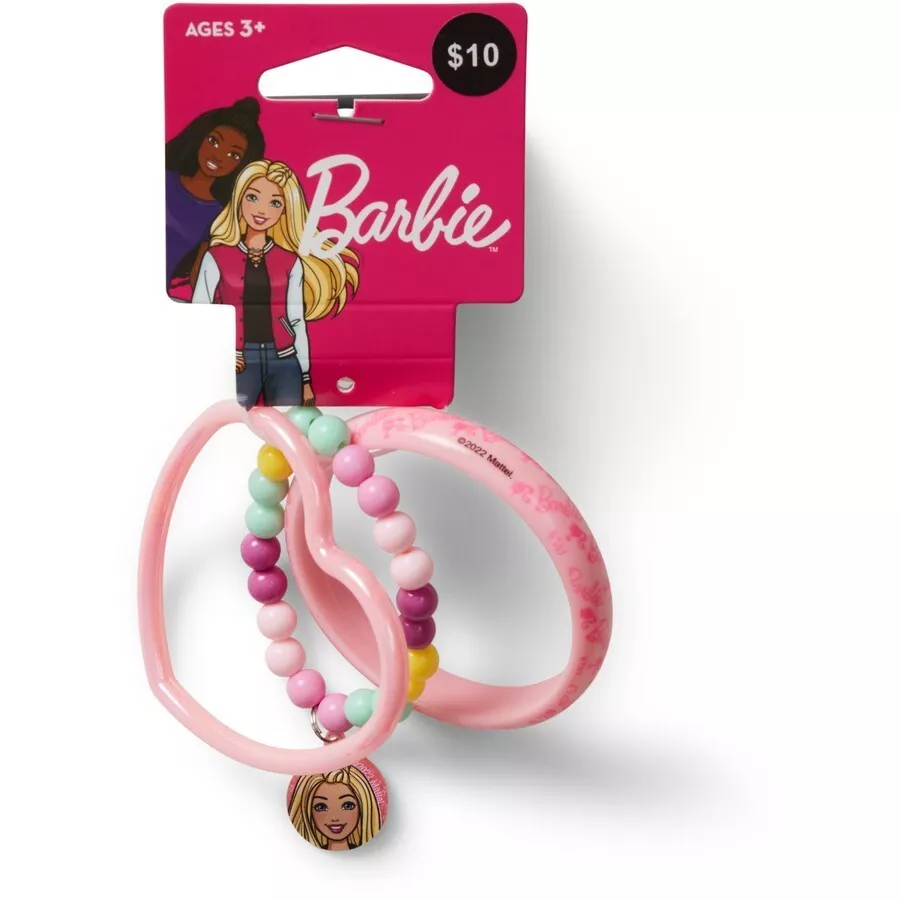 Barbie Kids Bangle Bracelet Set Pink American Brand