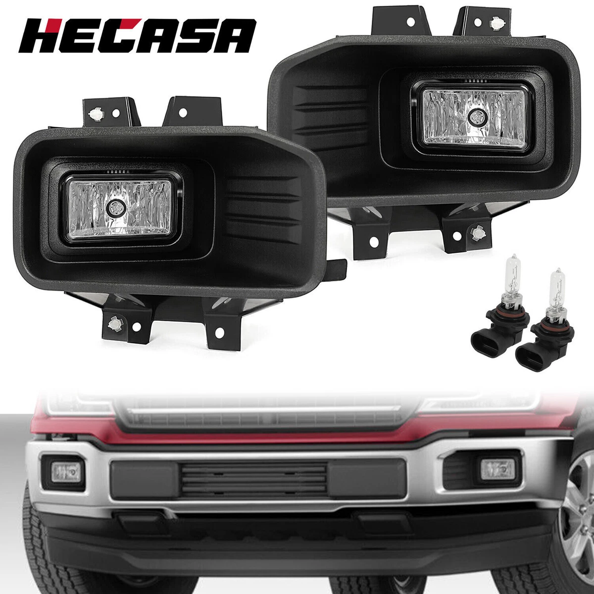 For 2018 2019 2020 Ford F-150 2 IN 1 Front Bumper Assembly W/2*4" LED Pod Lights