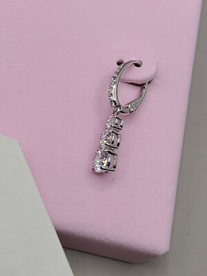 Swarovski Attract Trilogy Hoop White Rhodium Plated Earrings