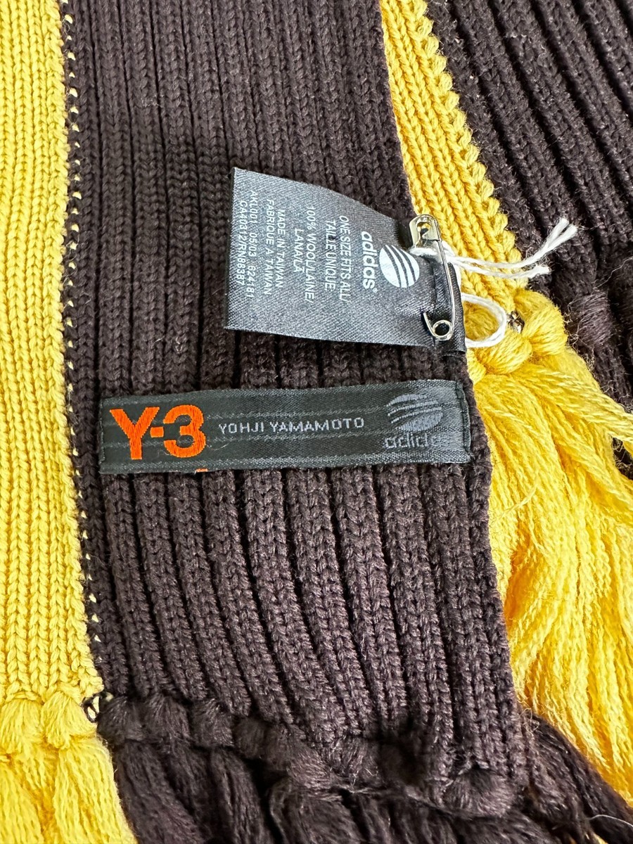 Yohji Yamamoto Y3, Adidas, Oversized Navy and Yellow Striped, Knit