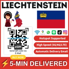 [eSIM] Liechtenstein eSIM e-SIM card Travel Sim card Tarjeta eSIM Dato Data only