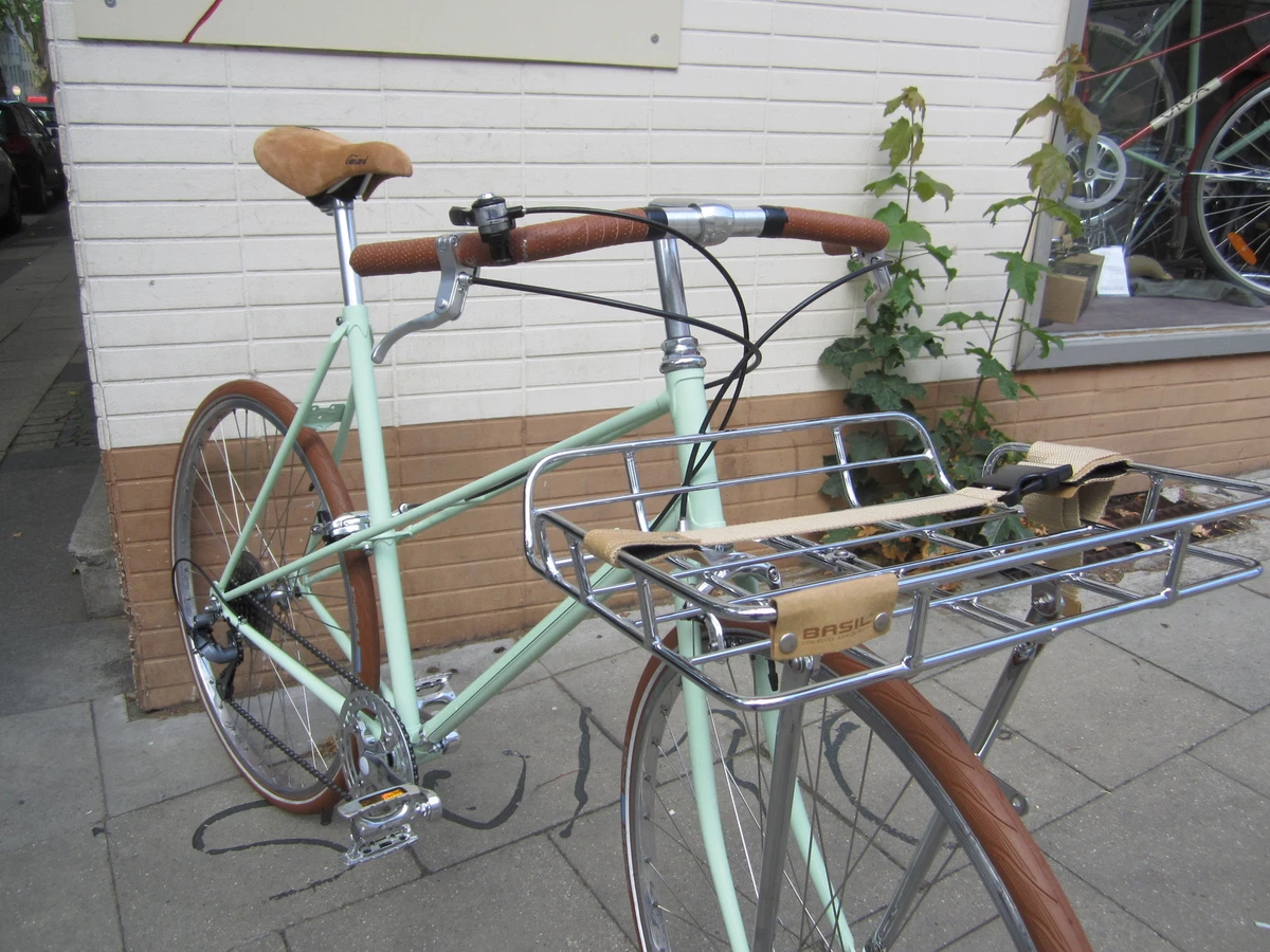 Basil Portland Gepäckträger vorne Alu silberfarben Retro Urban 