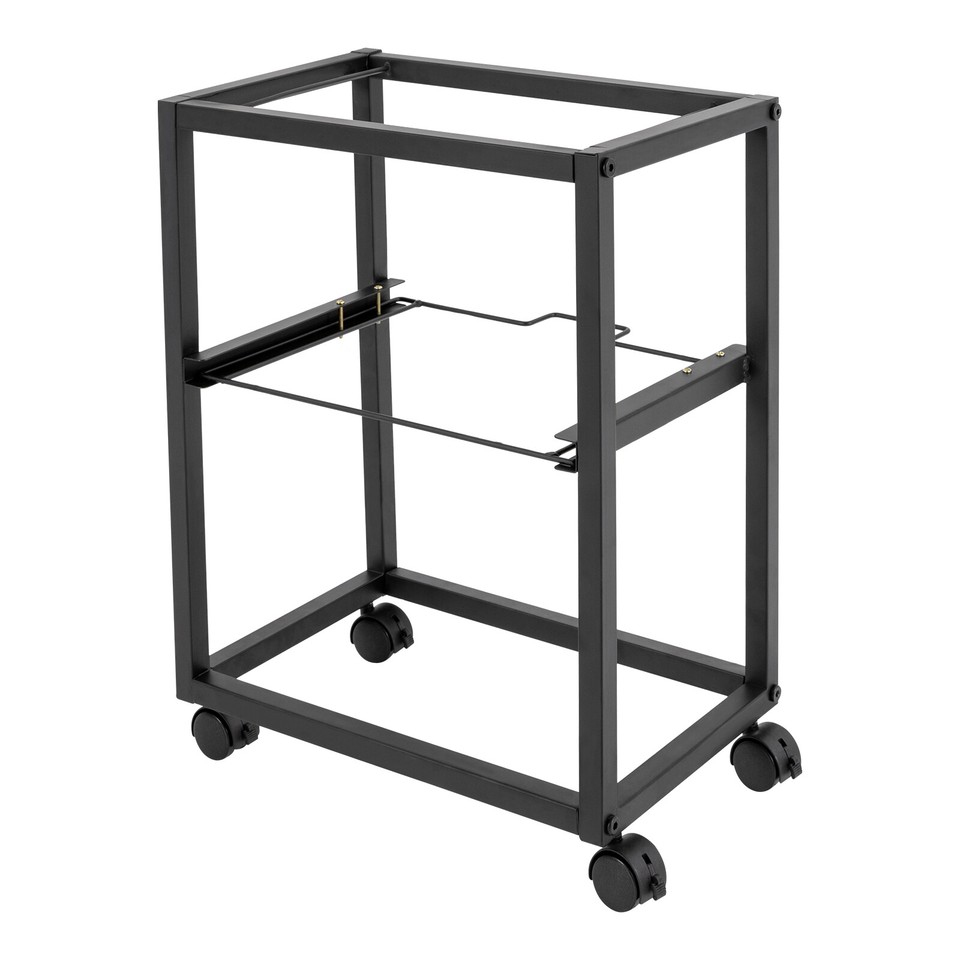 Rolling File Cart Steel Organizer 2Tier Document Rack Literature ...
