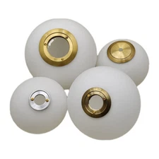 White Globe Glass Shade Replacement with Thread Metal for Magic Bean Lamp Cover
