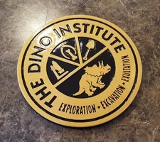 8" DINOSAUR Dinoland U.S.A. Dino Institute Inspired Logo Animal Kingdom Sign