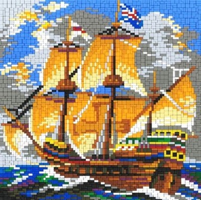 Mini Stecksystem Segelschiff Bounty ca. 4.400 Teile mit XXL-Steckvorlage