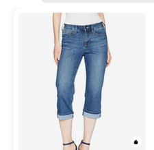 NEW NYDJ 8 Not Your Daughter Jeans Marilyn Straight Cuff Cropped capri Zimbali