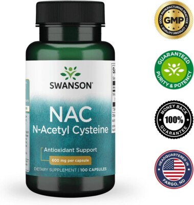 Swanson NAC N-Acetyl Cysteine - 600 mg, 100 Capsules