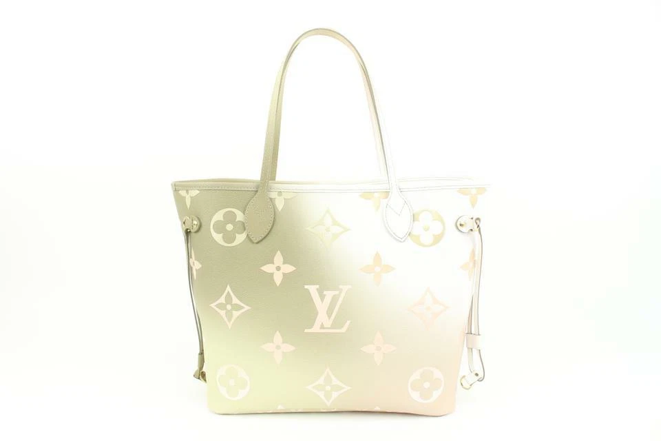 Louis Vuitton Neverfull mm Khaki Cream Monogram Empreinte