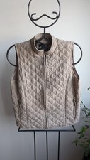 Tcm Horse Riding Quilted Zip Vest, Oat Colour Size 34/36 Small
