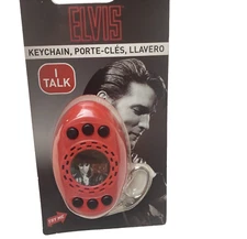 Elvis iTalk Keychain Talking Keychain 6 Different Sayings by Elvis Needs Battery