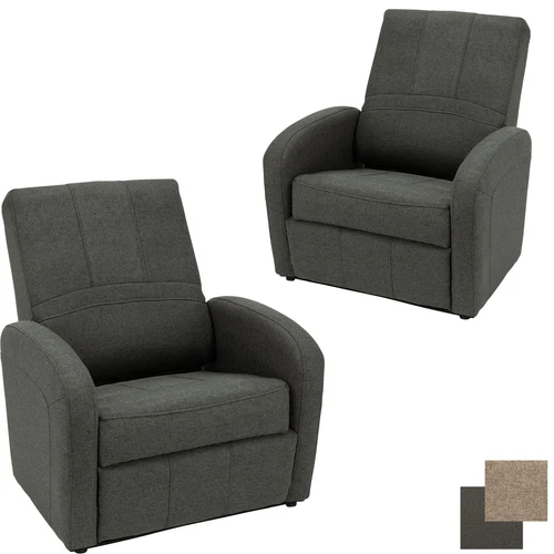 Charles RV Cloth Gaming Chair Ottoman Converts to Storage RV Furniture 2 Pack