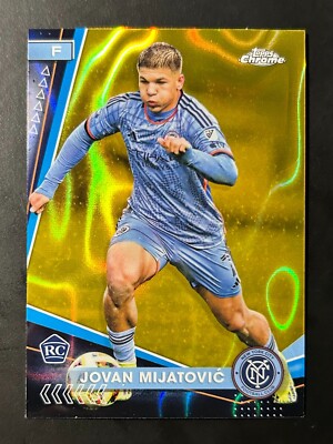 Jovan Mijatovic 2024 Topps Chrome MLS Gold Lava Rookie RC Refractor #137 NYCFC