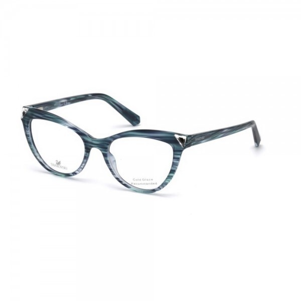 Swarovski SK5268 Turquoise 089 Plastic Cat Eye Eyeglasses
