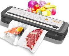 Megawise Powerful and Compact Vacuum Sealer Machine (Silver)