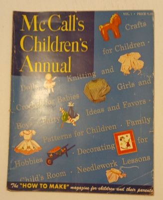 McCalls Children's Annual Magazine Volume 1  1953 Decorating a Child's Room