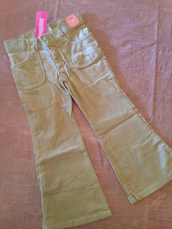 Pantalon Vintage Gymboree Tyrolien Fille - Taille Réglable, Rose Cordurée, Neuf Avec étiquette