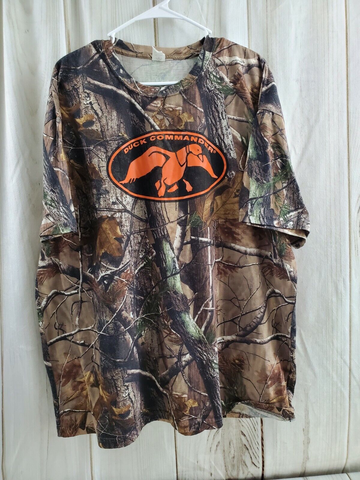 Duck Commander Real Tree Print Short Sleeve Camo Tee Shirt Mens Size 2XL XXL