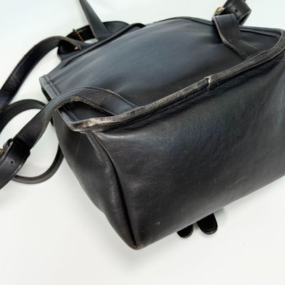 COACH 9960 Vintage Mini Backpack Black Leather Turnlock Old Coach