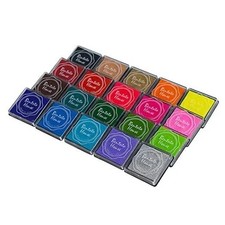 CIOUYAOS 20 Colors Ink Pad Stamps, Washable Safe Craft Inkpad for Rubber