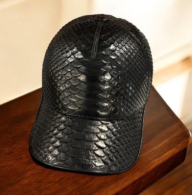 Baseball Cap Hat. EKZO Python Suede Real price 650$ Size.M
