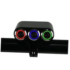 Motorcycle 3 Push Button Switch 7/8" 22mm Handlebar Mount Control Switches
